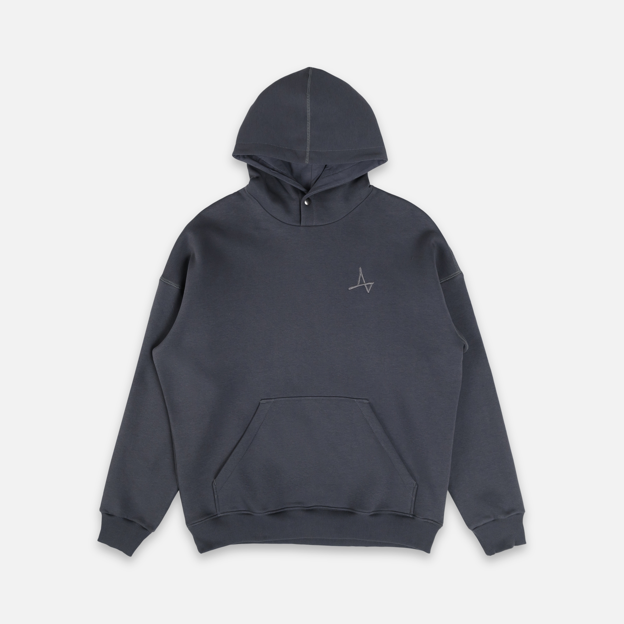 Утеплённое худи с кнопкой