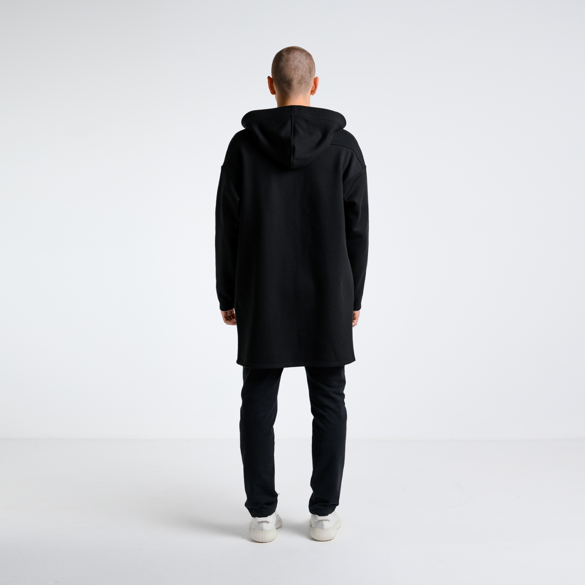 Удлиненное кимоно с капюшоном