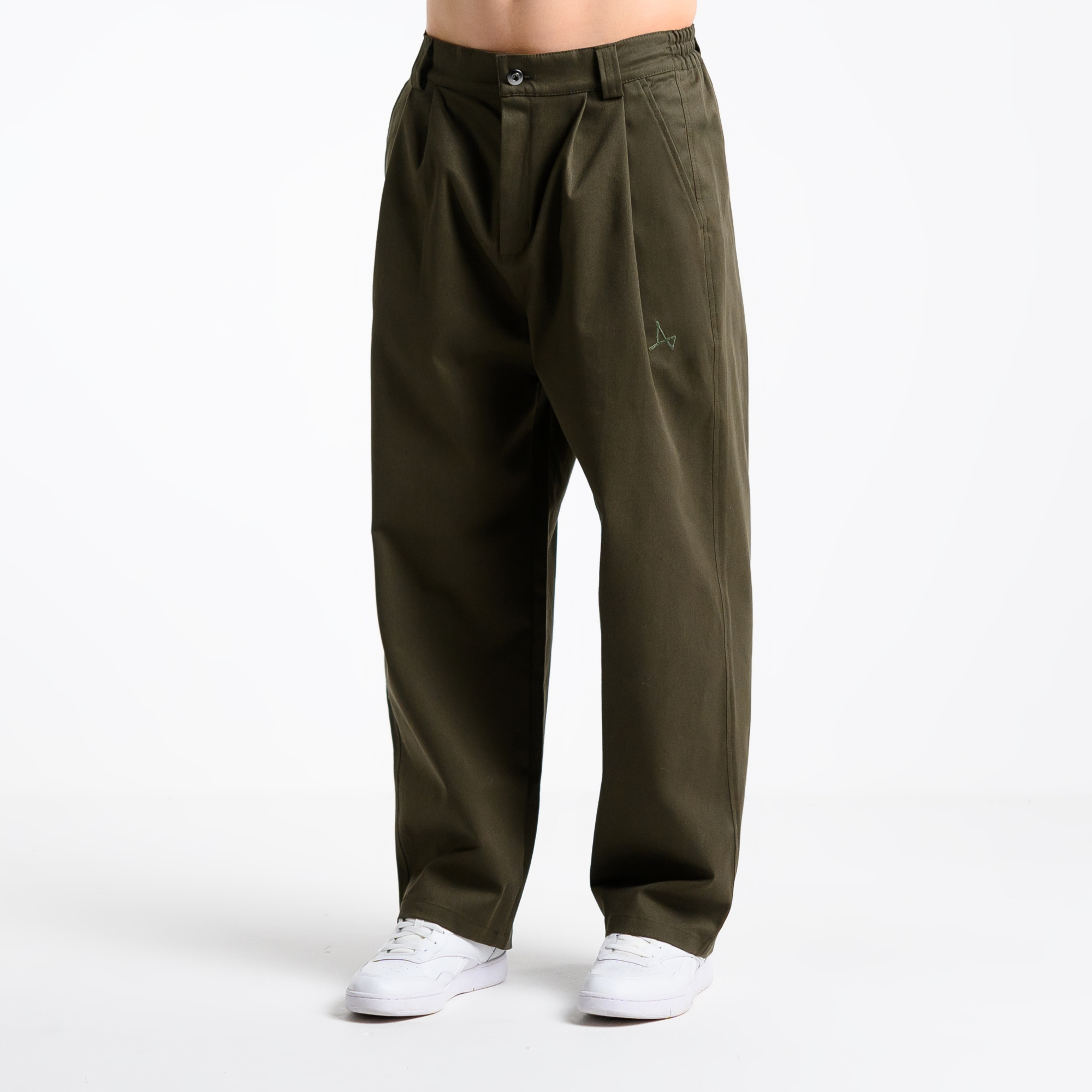 Широкие брюки из твила