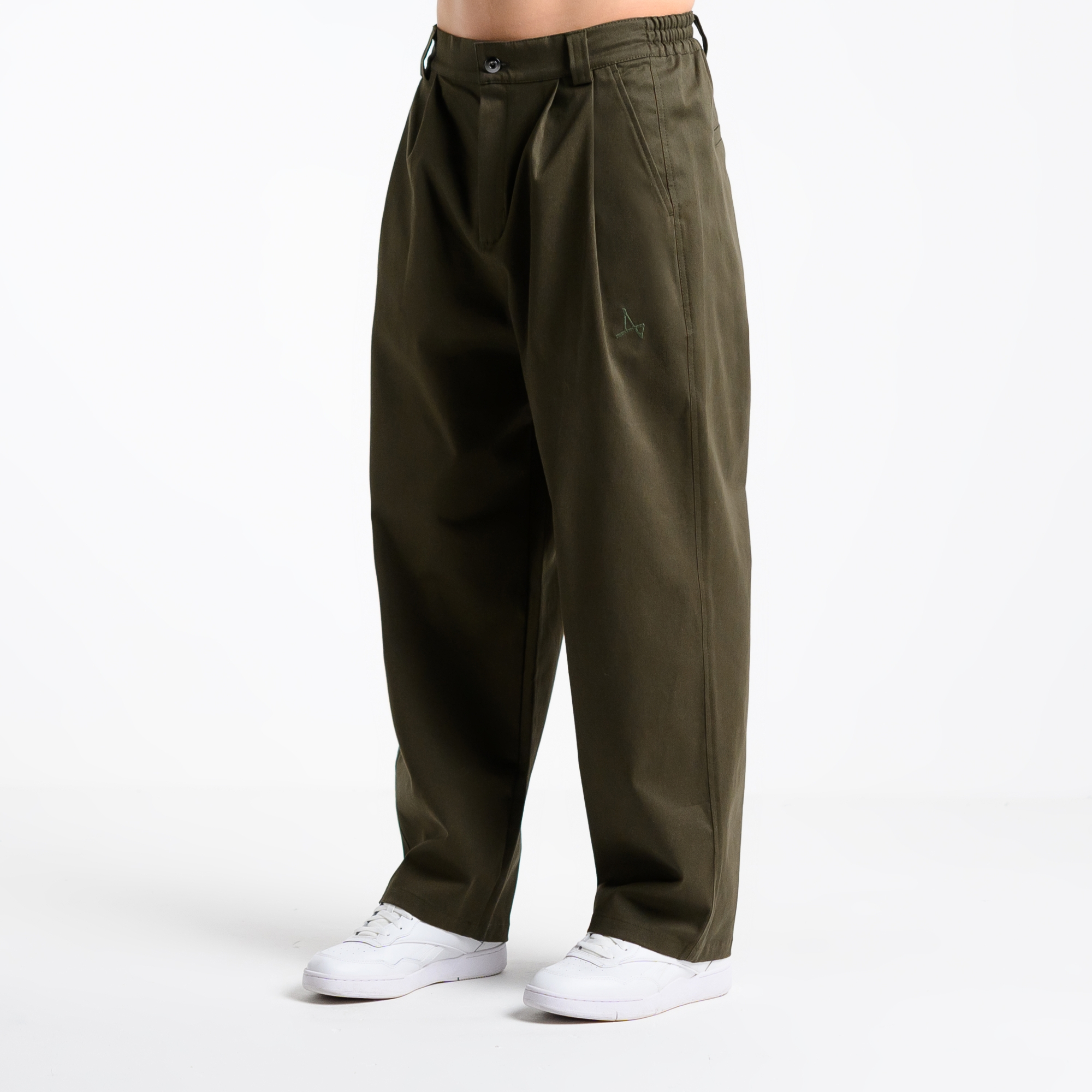 Широкие брюки из твила