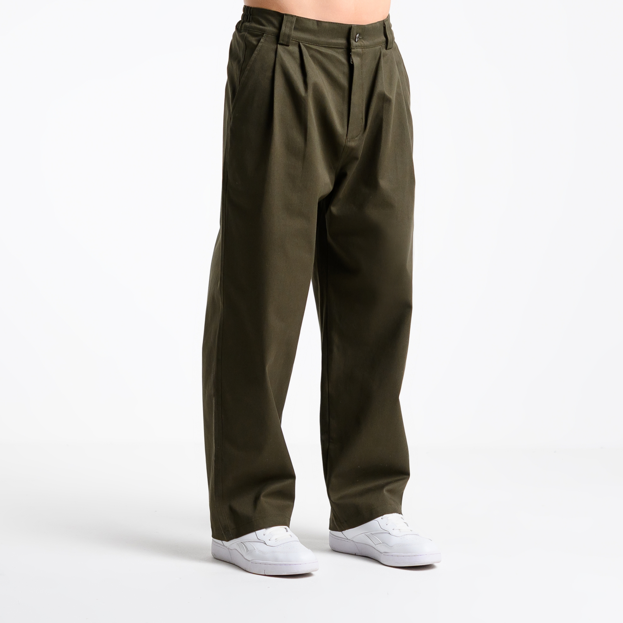 Широкие брюки из твила