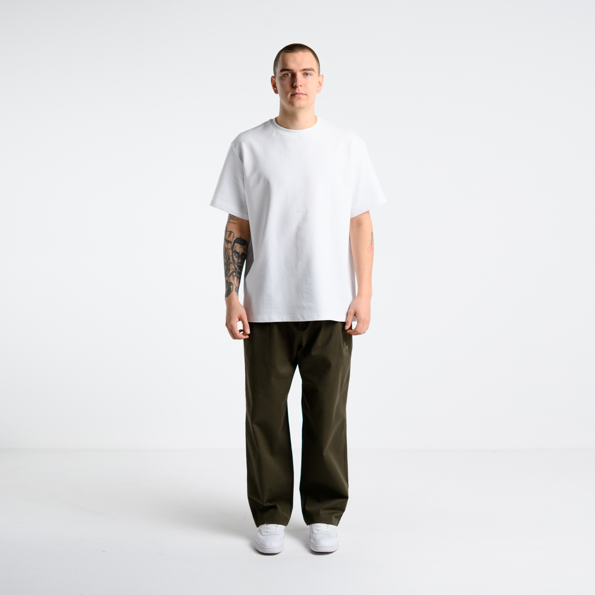 Широкие брюки из твила