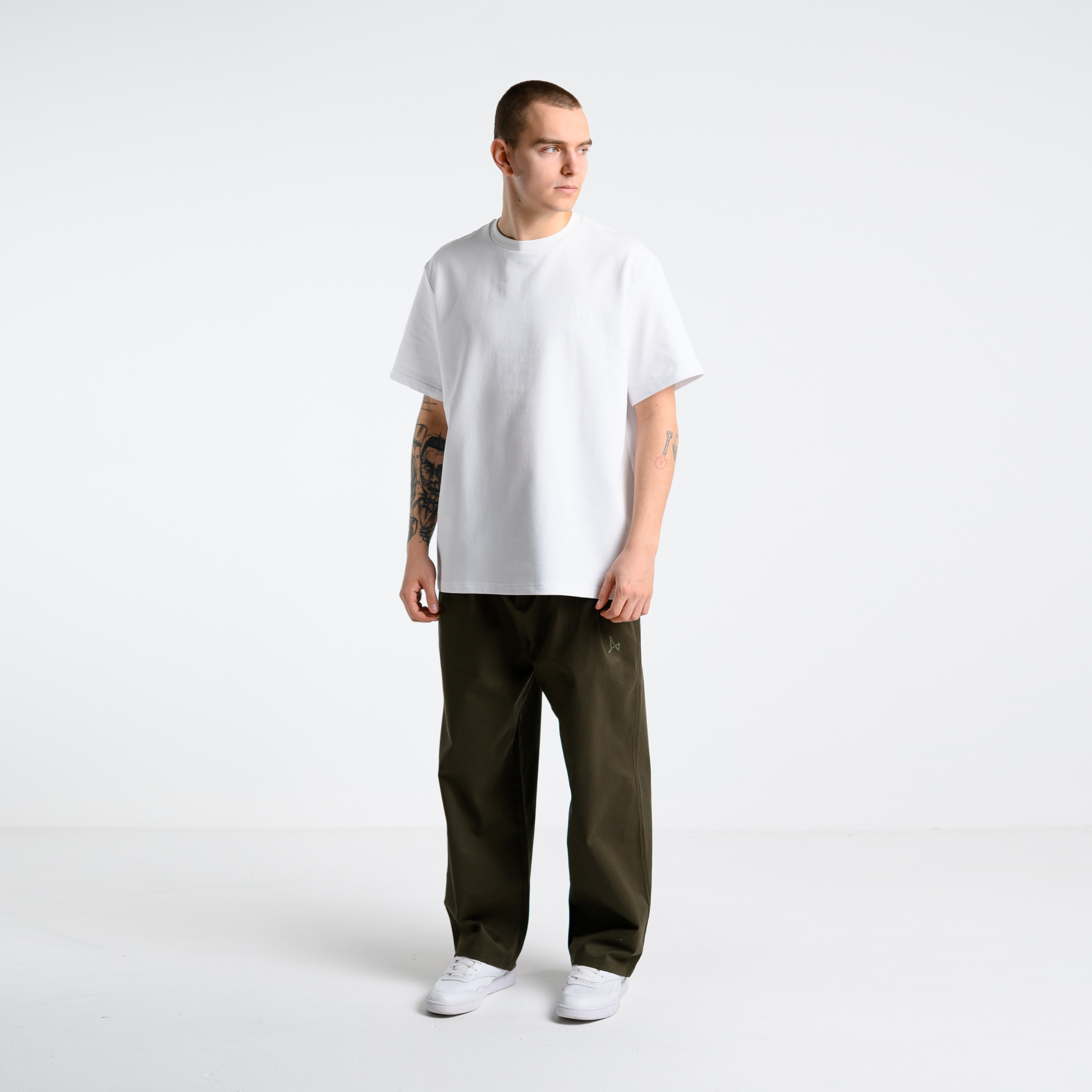 Широкие брюки из твила