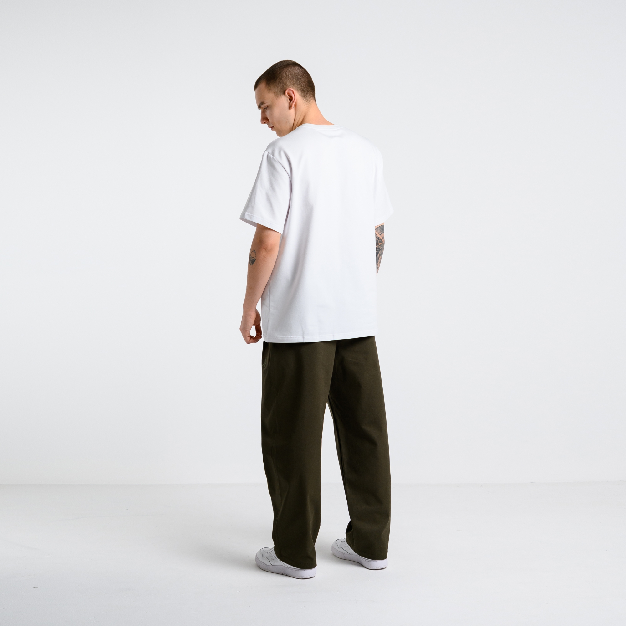 Широкие брюки из твила