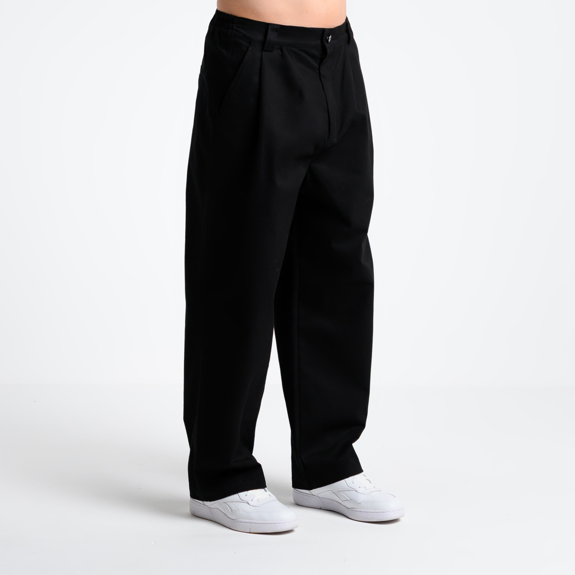 Широкие брюки из твила