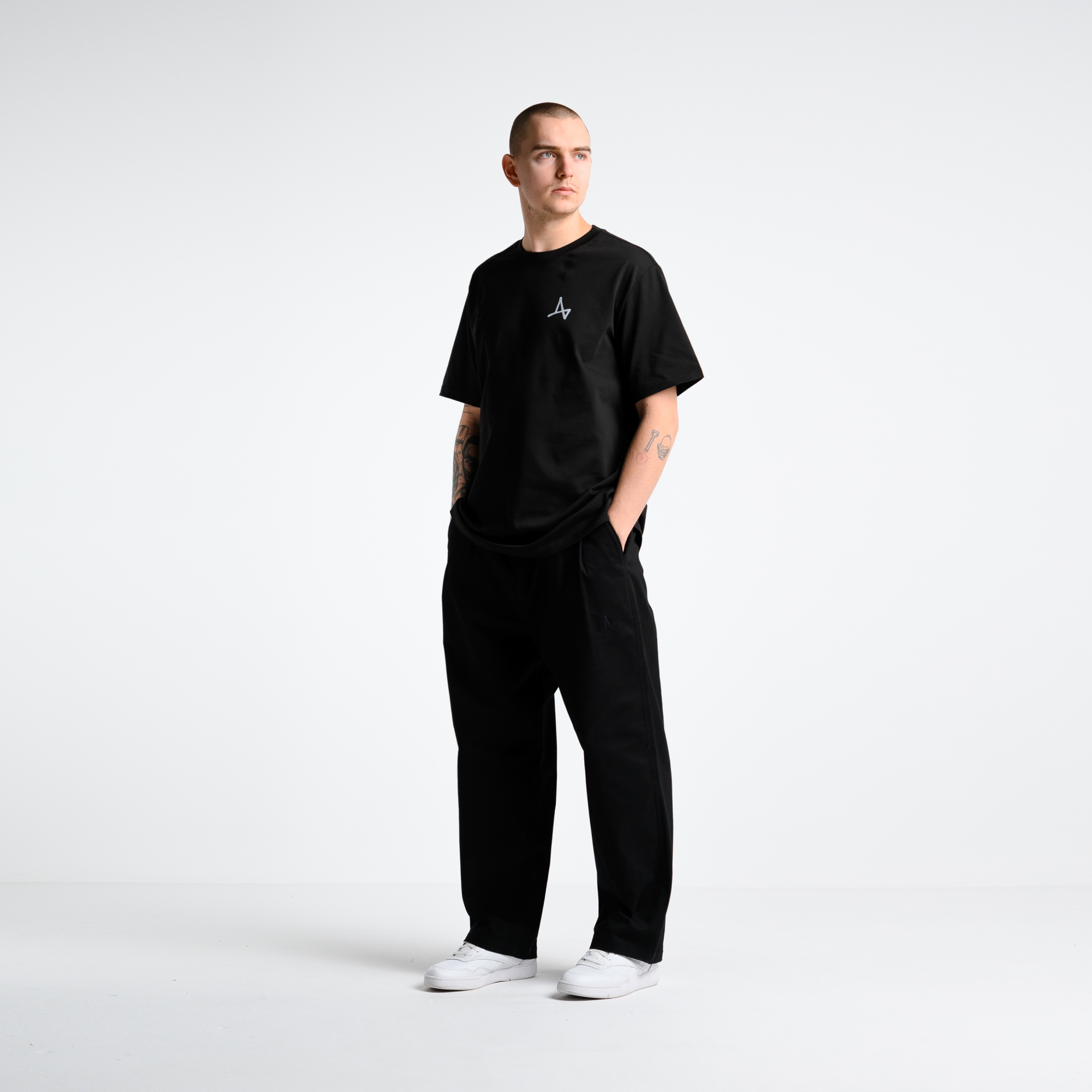 Широкие брюки из твила