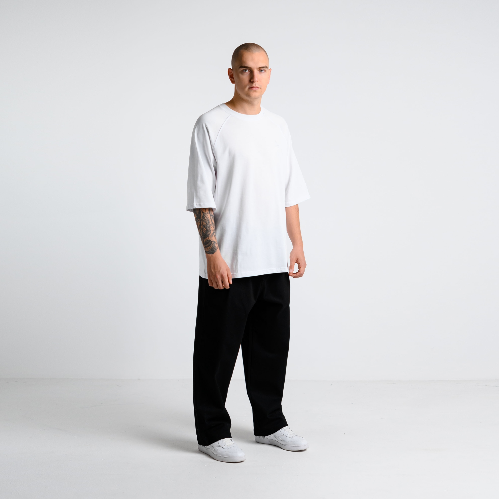 Футболка базовая с удл. рукавом