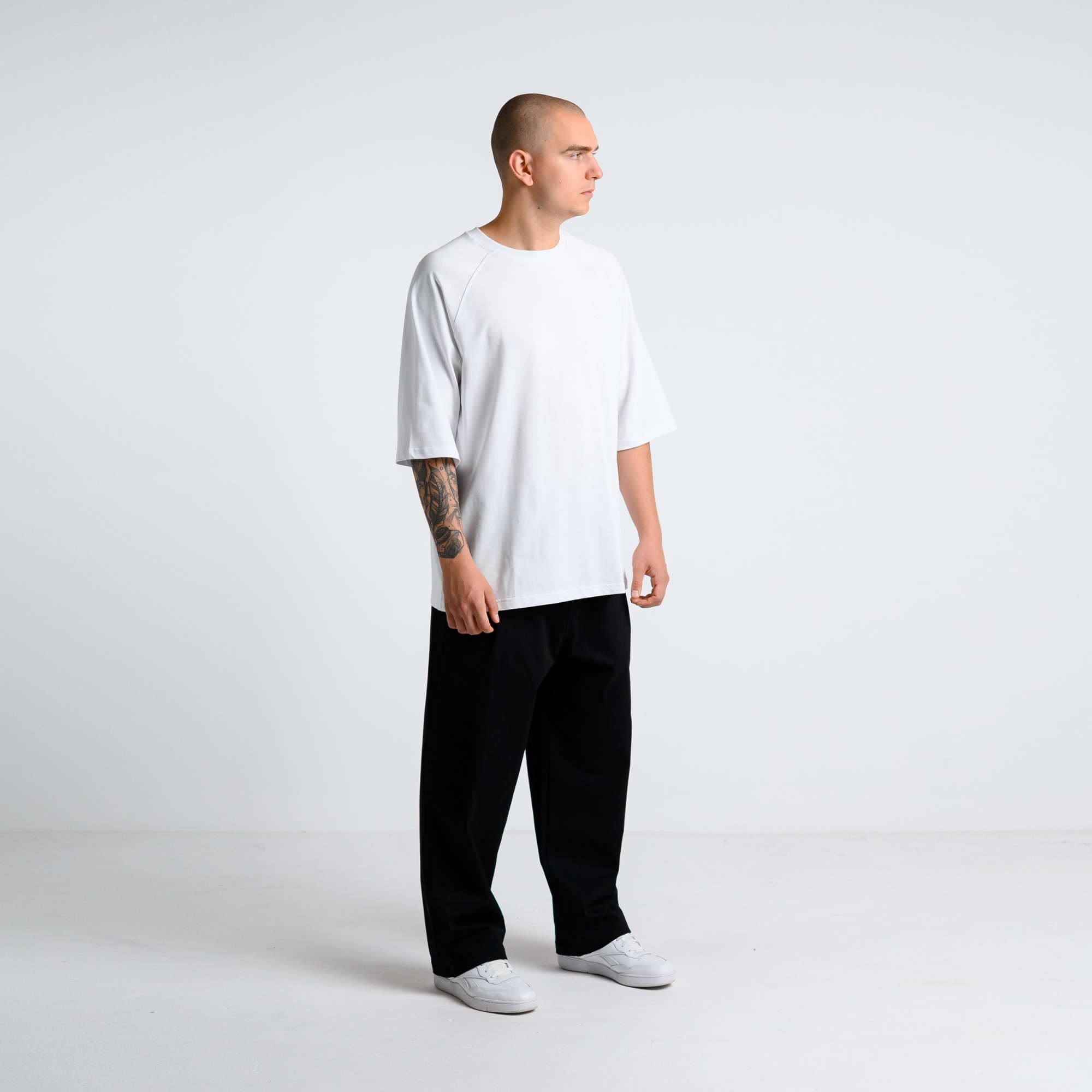 Футболка базовая с удл. рукавом