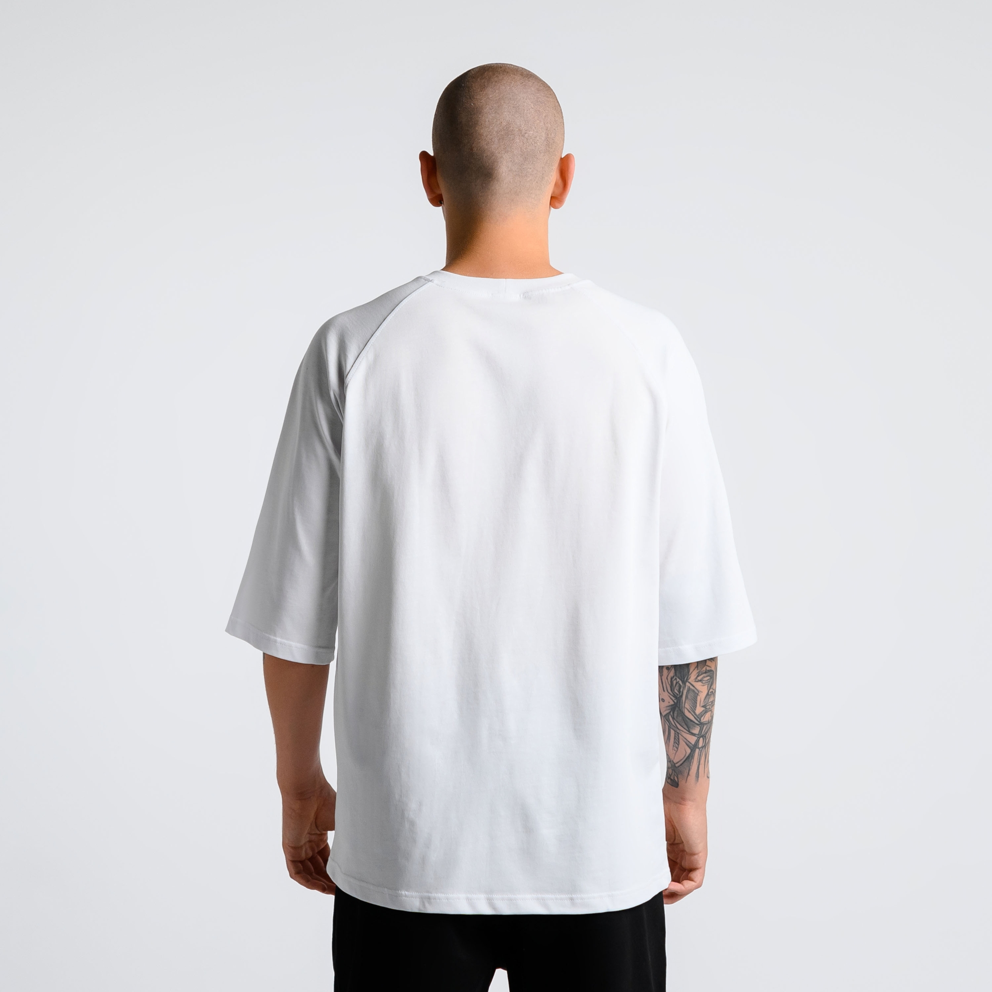 Футболка базовая с удл. рукавом