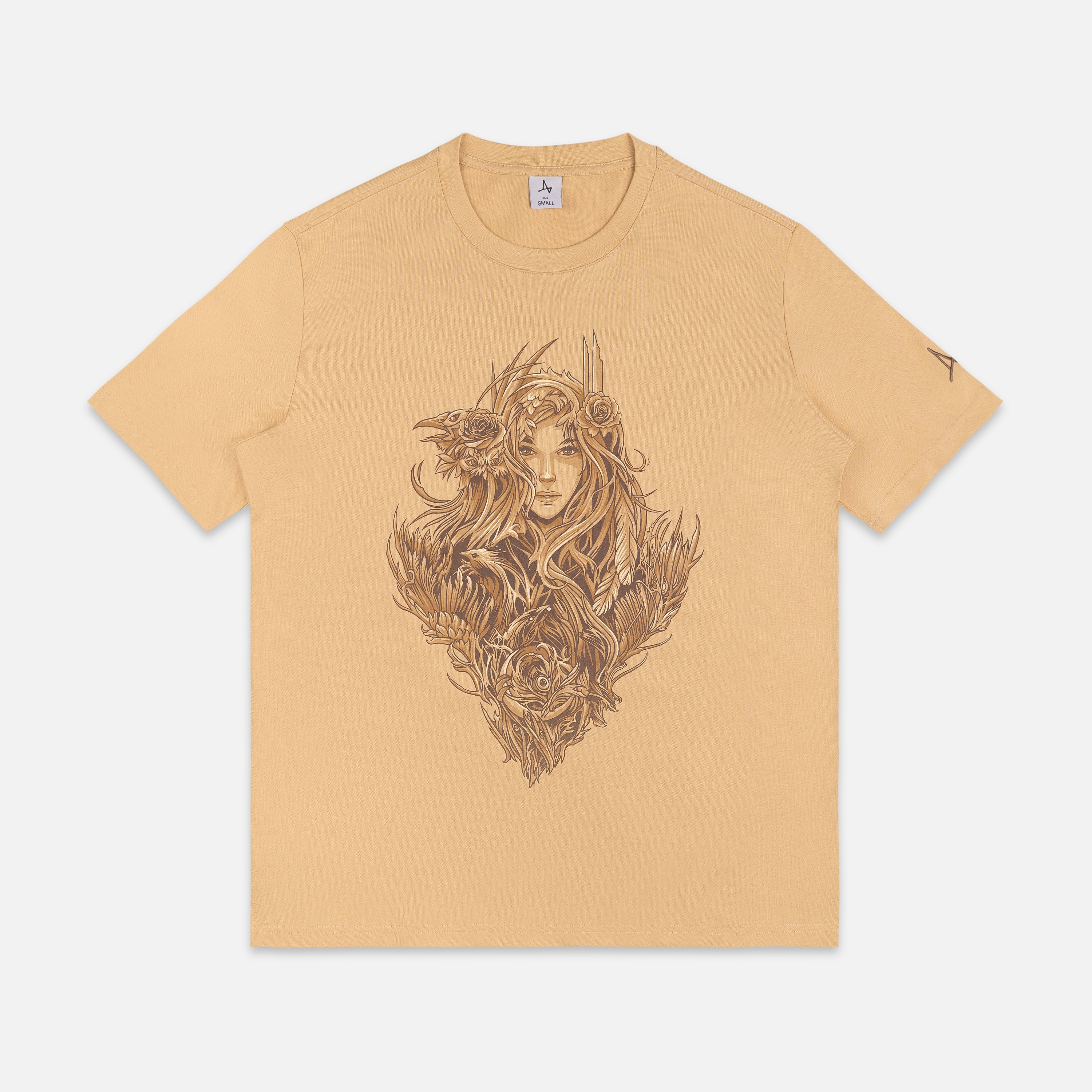 

Футболка с принтом, Бежевый