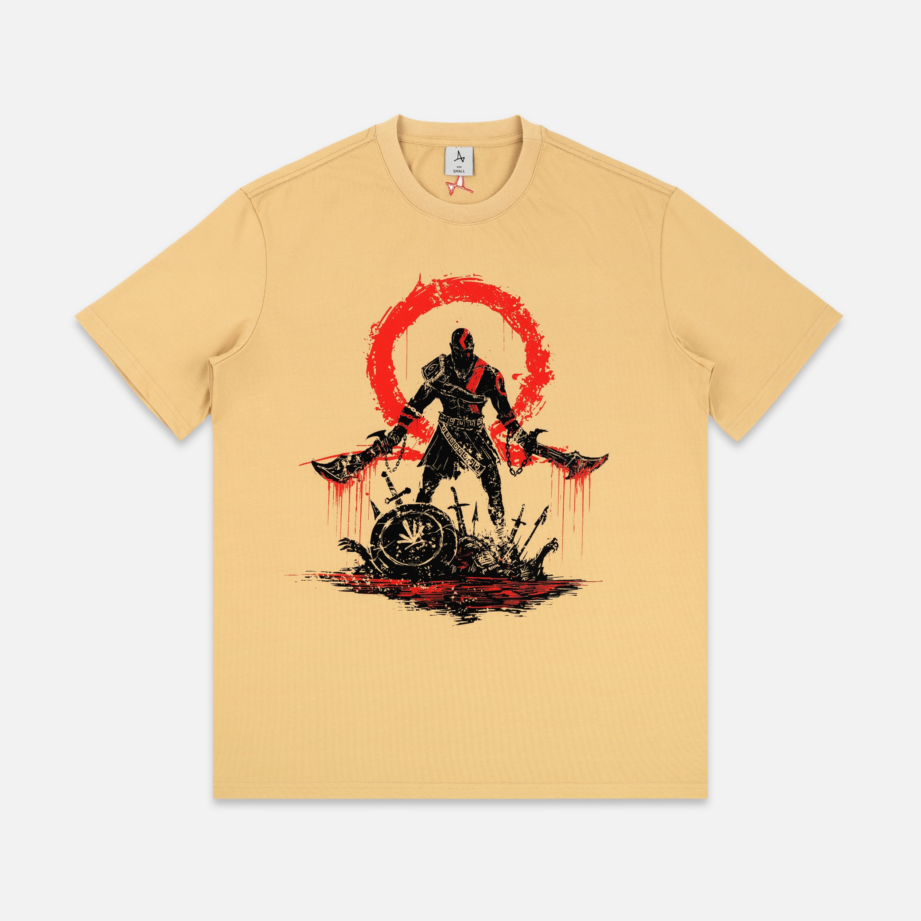 

Футболка с принтом, Бежевый