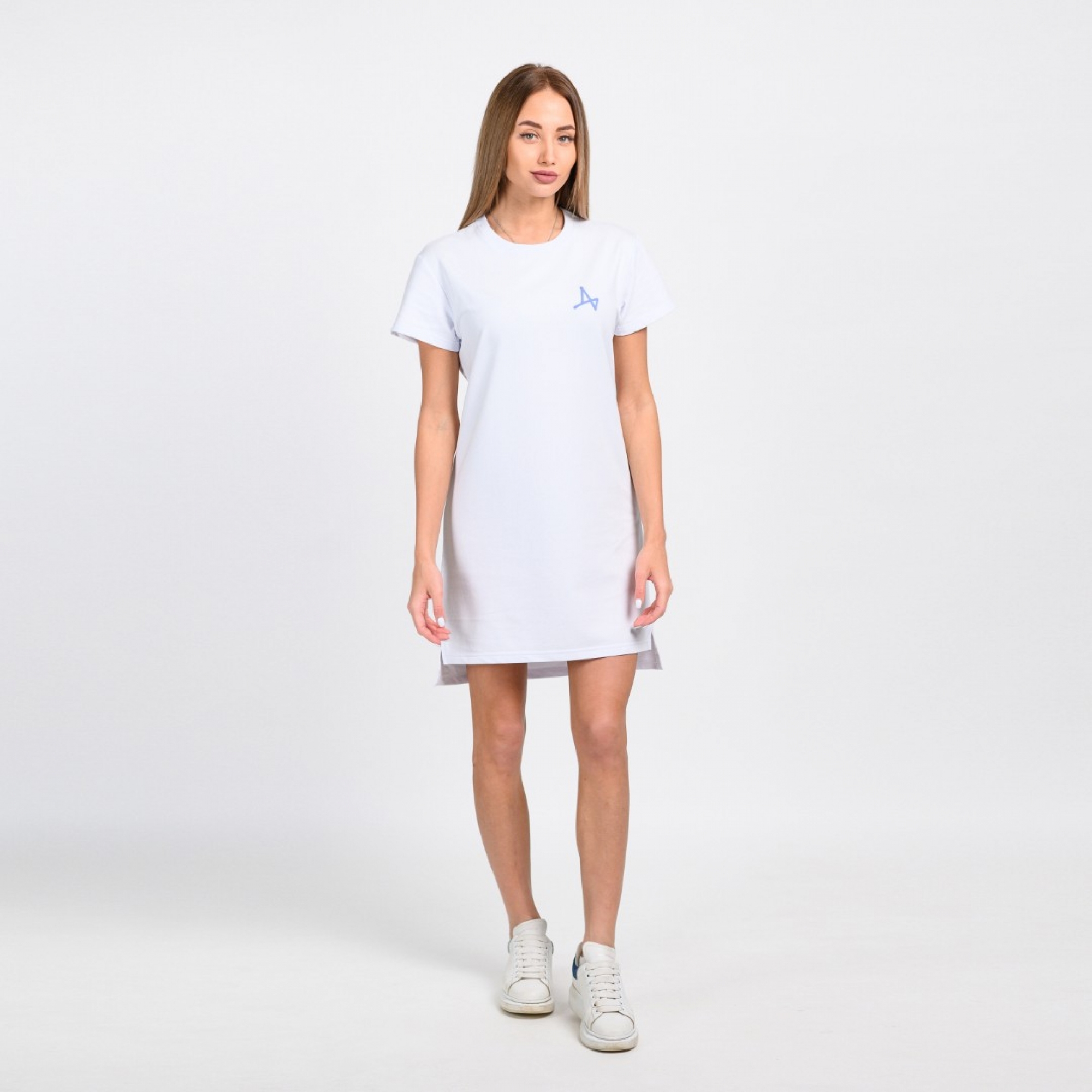 Платье футболка с птичкой