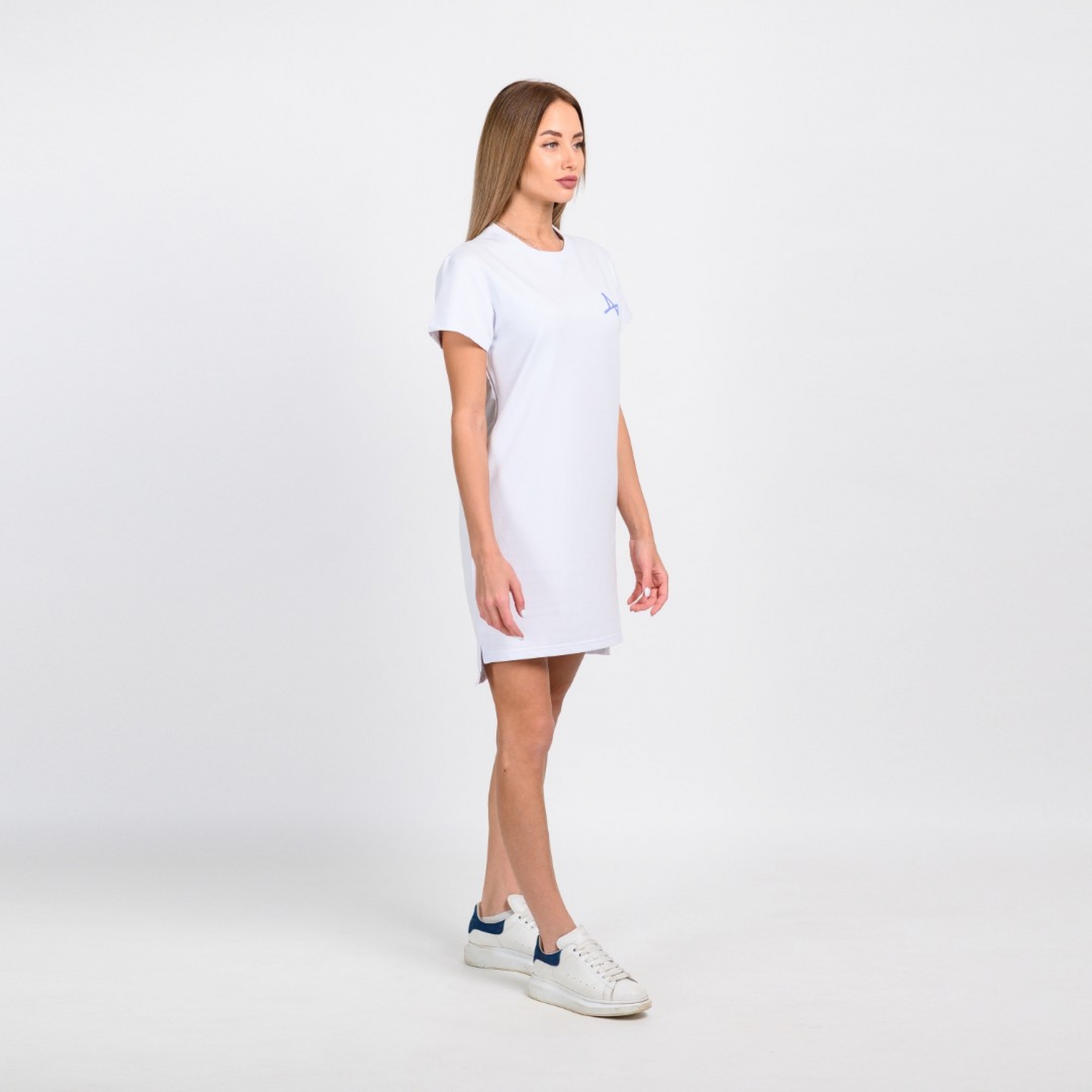 Платье футболка с птичкой