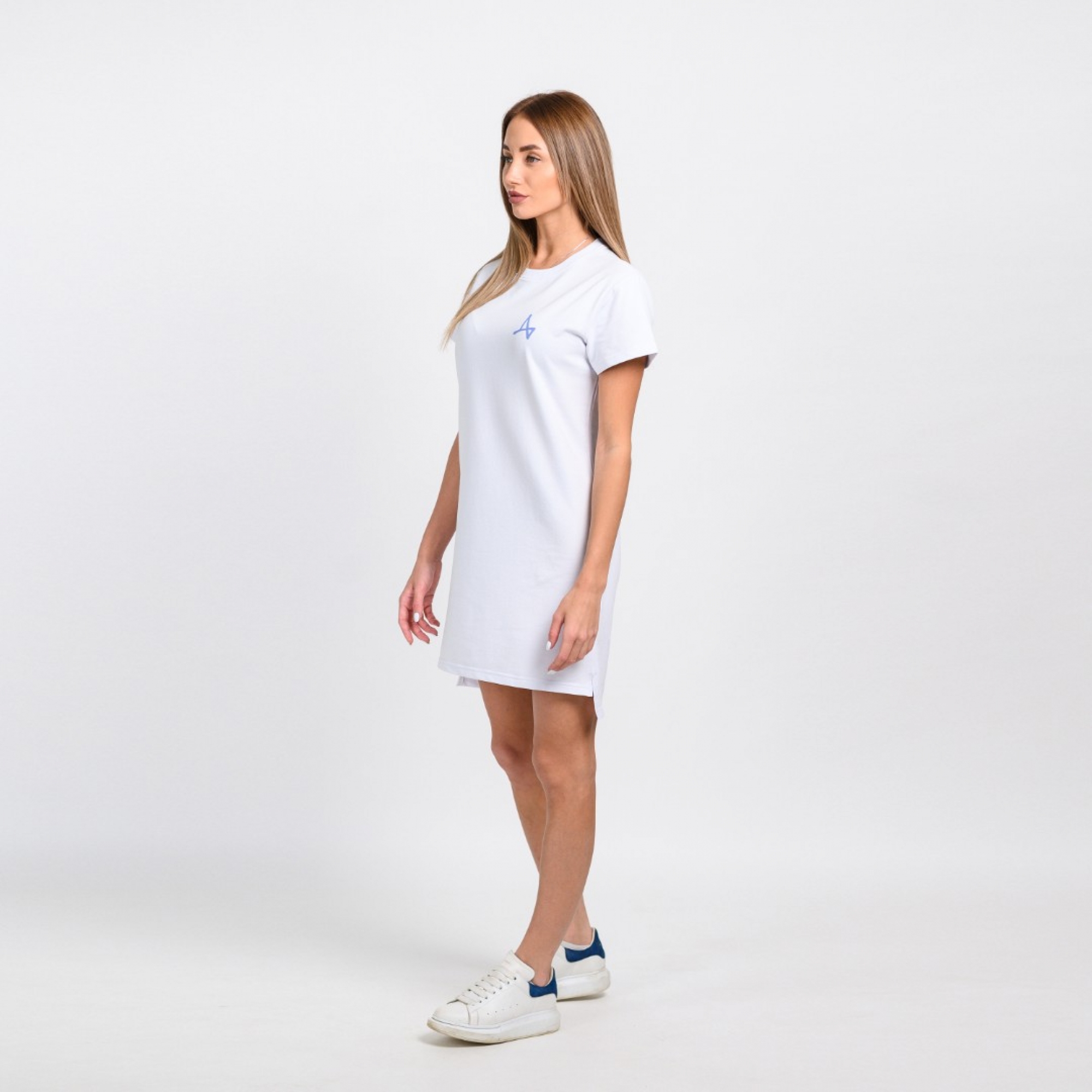 Платье футболка с птичкой