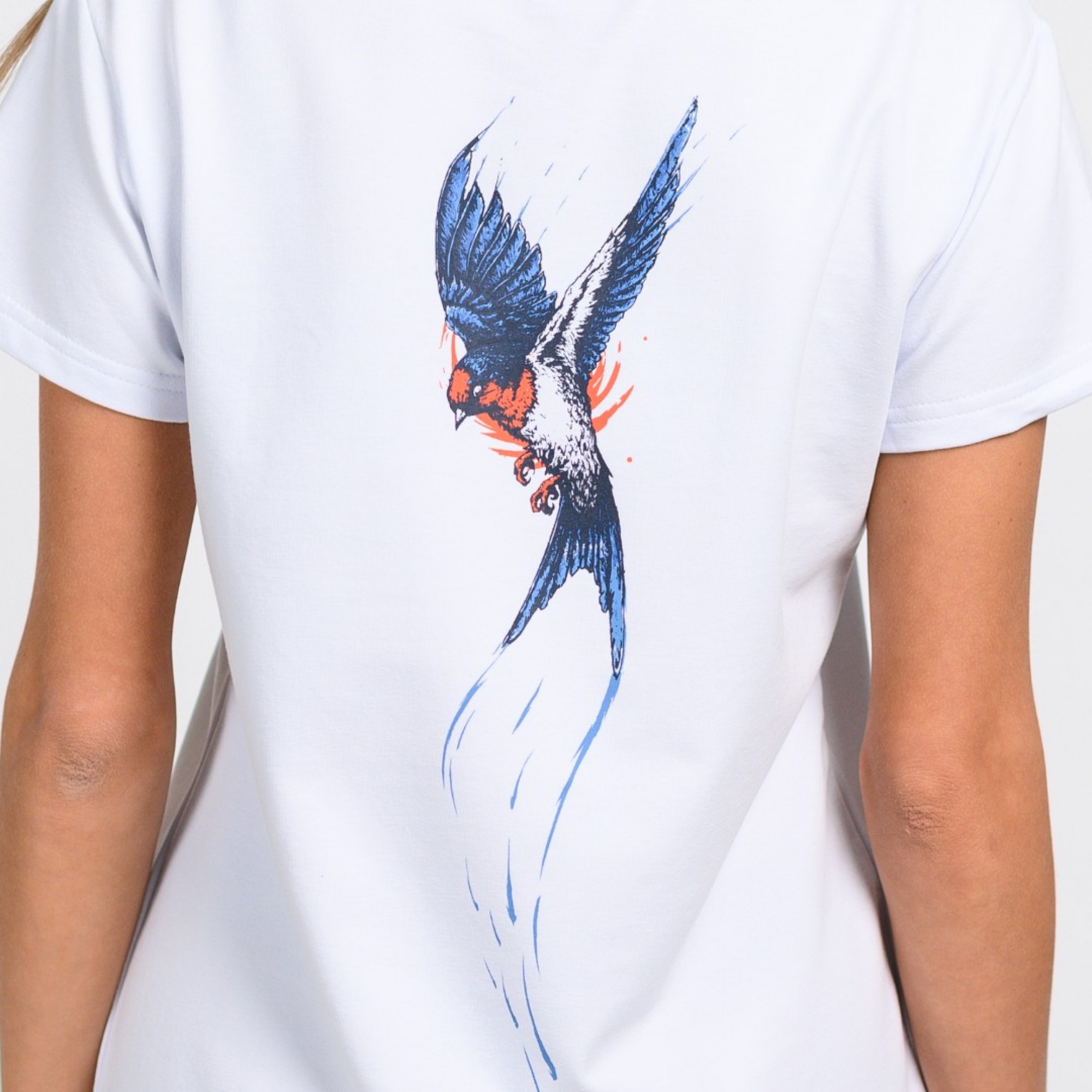 Платье футболка с птичкой