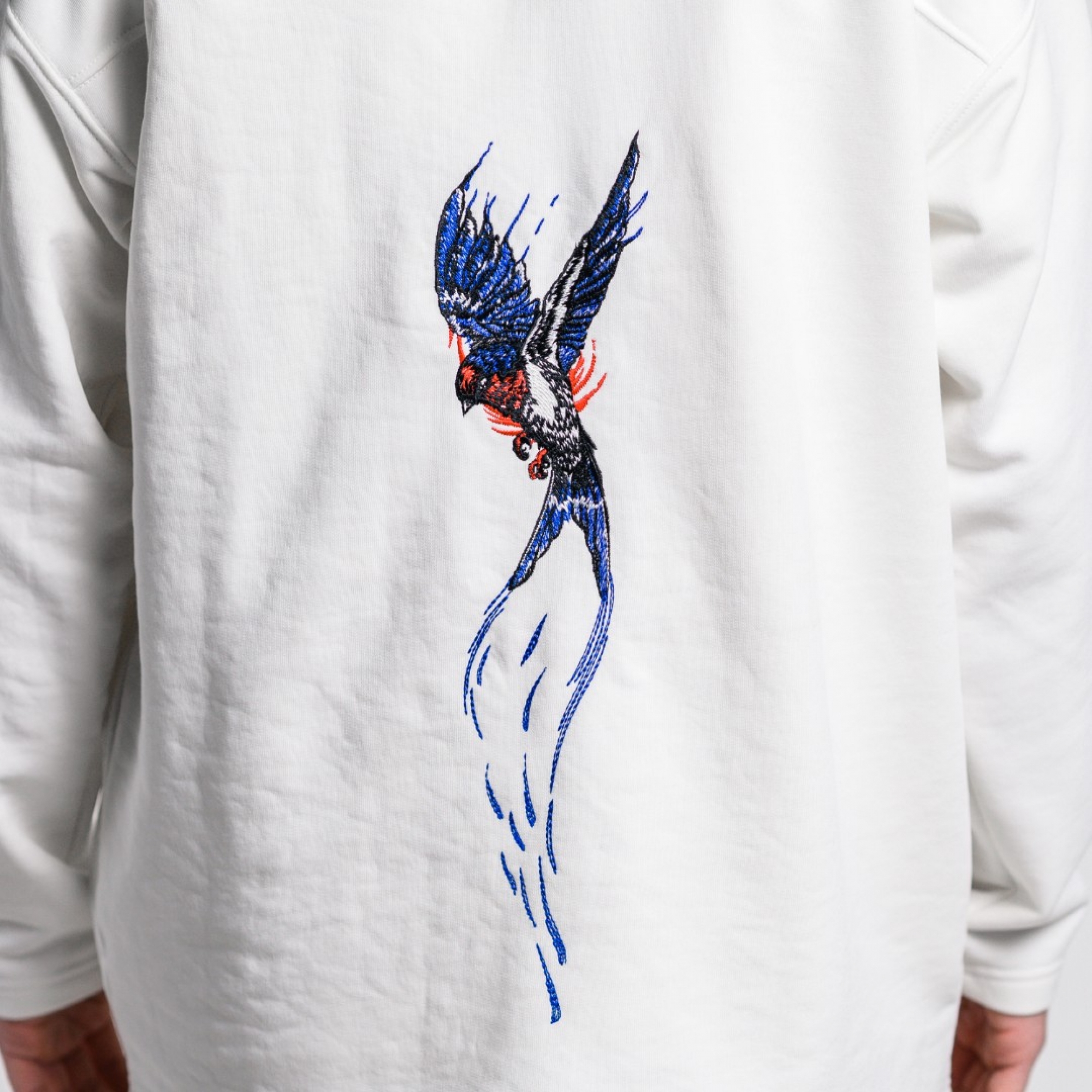 Толстовка-кимоно с птичкой