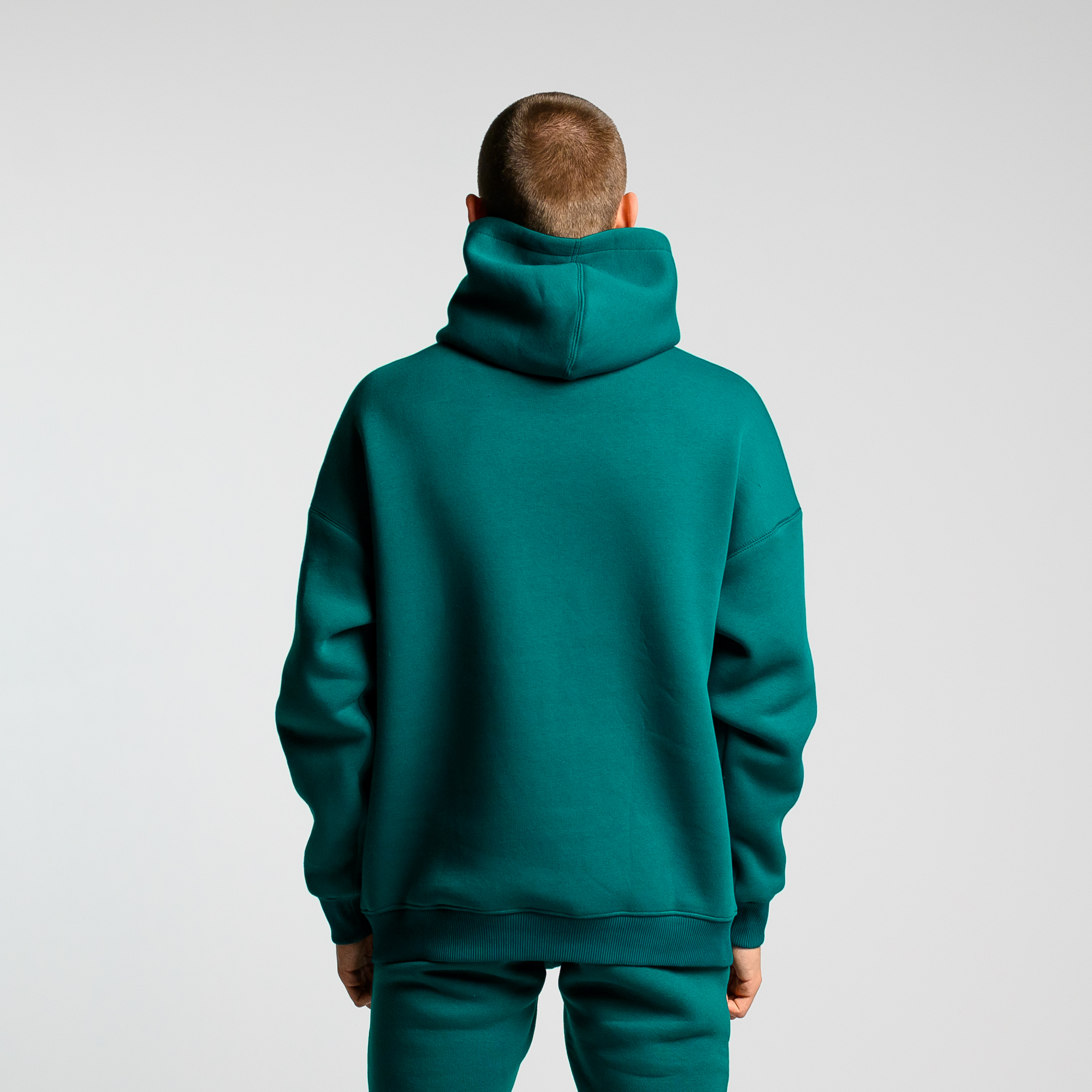 Утеплённое худи Simple c кнопкой