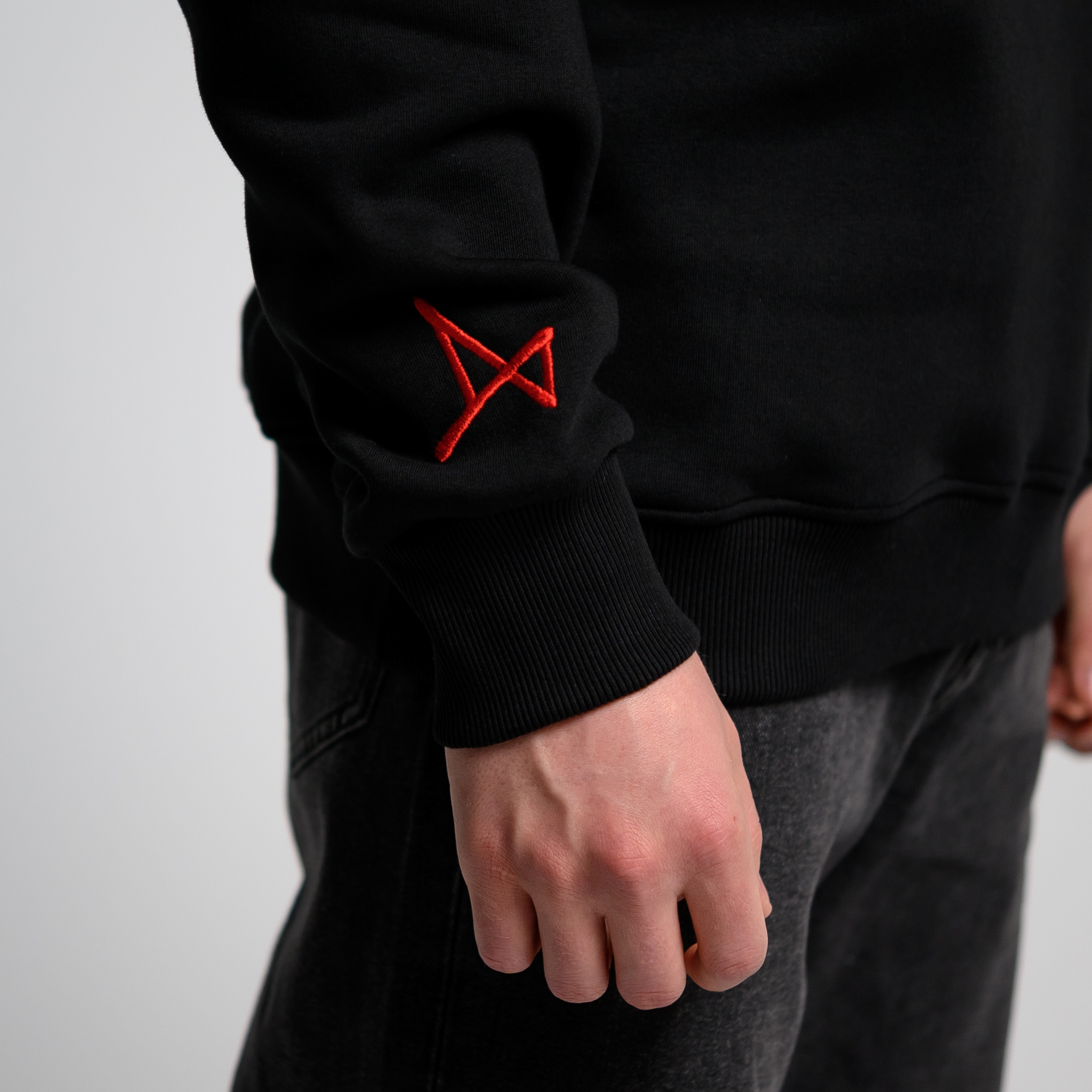 Утепленное худи с кнопкой Гагарин