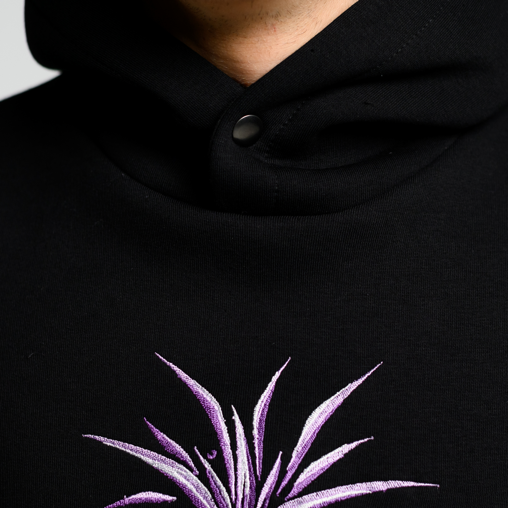 Утепленное худи с кнопкой Shaman King