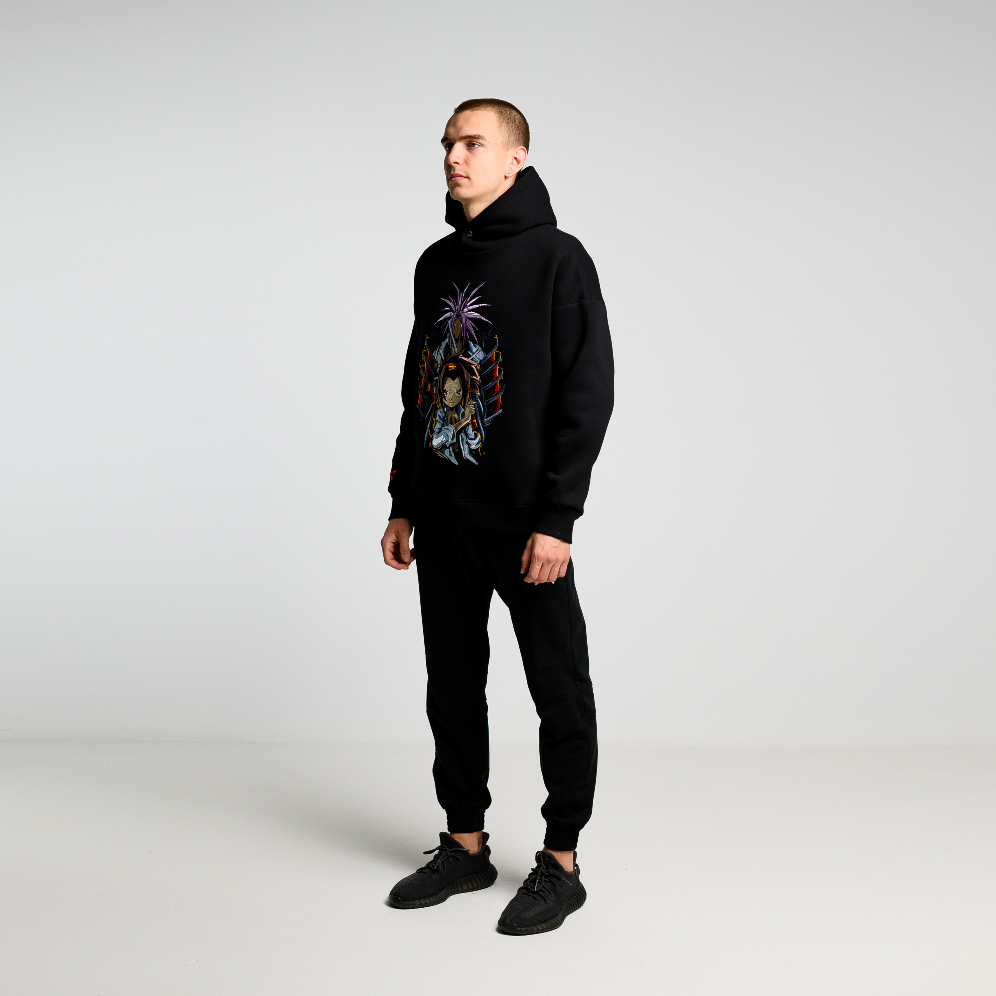 Утепленное худи с кнопкой Shaman King