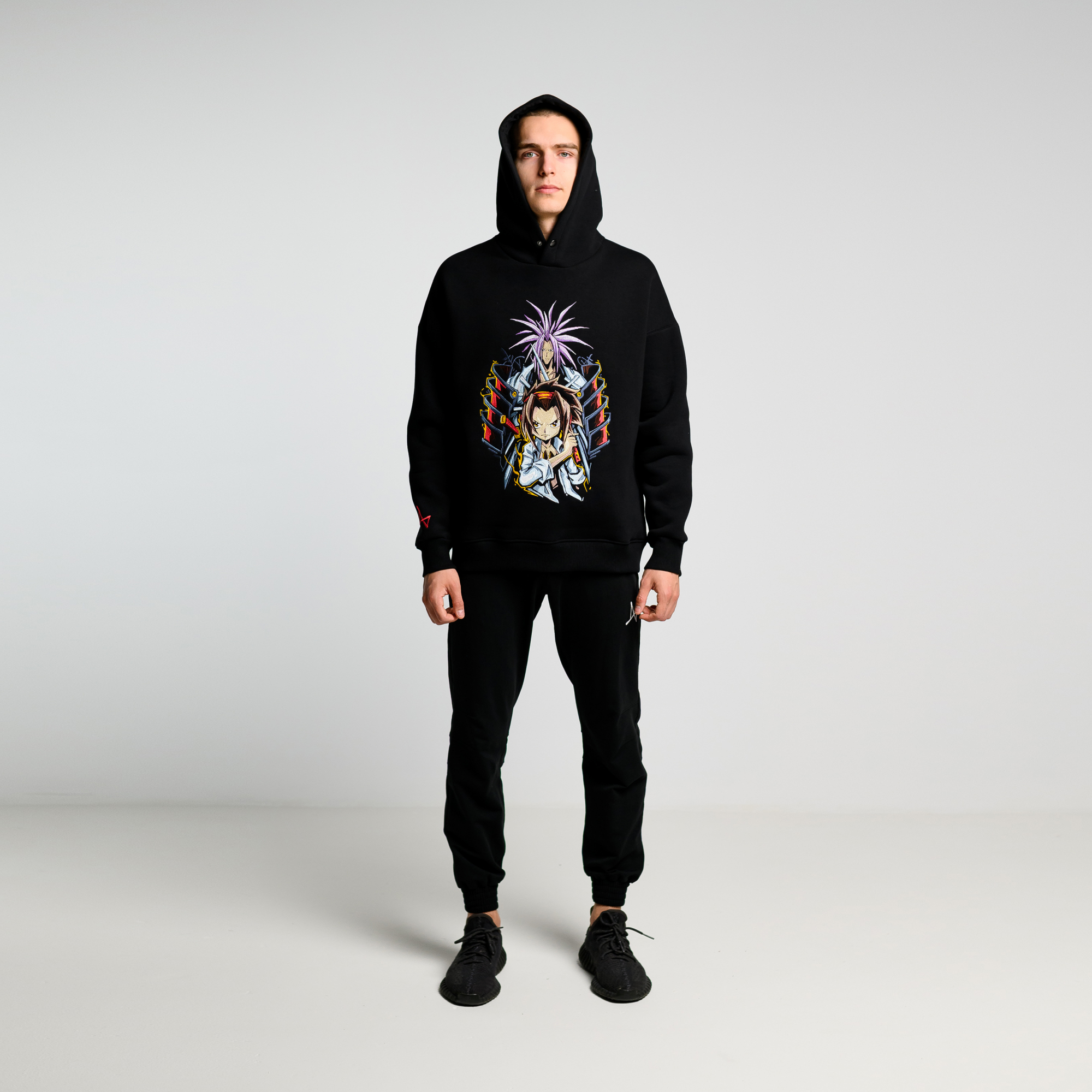 Утепленное худи с кнопкой Shaman King